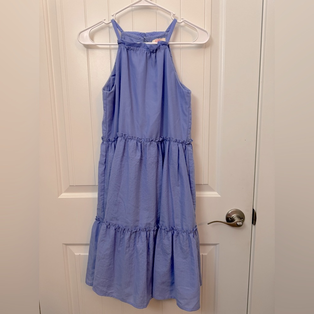 Girls GB dress. Size Large. Stylish periwinkle halter dress.